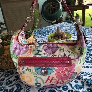 Flower coach bag.